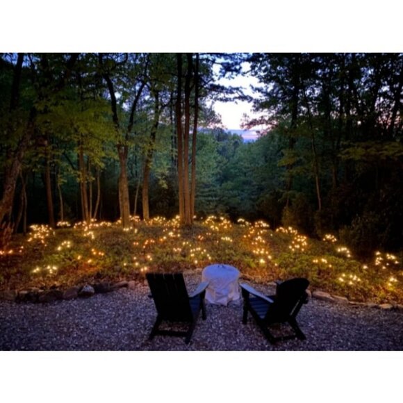 Solar Lights Outdoor Garden Decor: 4 Pack 32 LED Firefly Solar Outdoor Lights - Picture 1 of 3